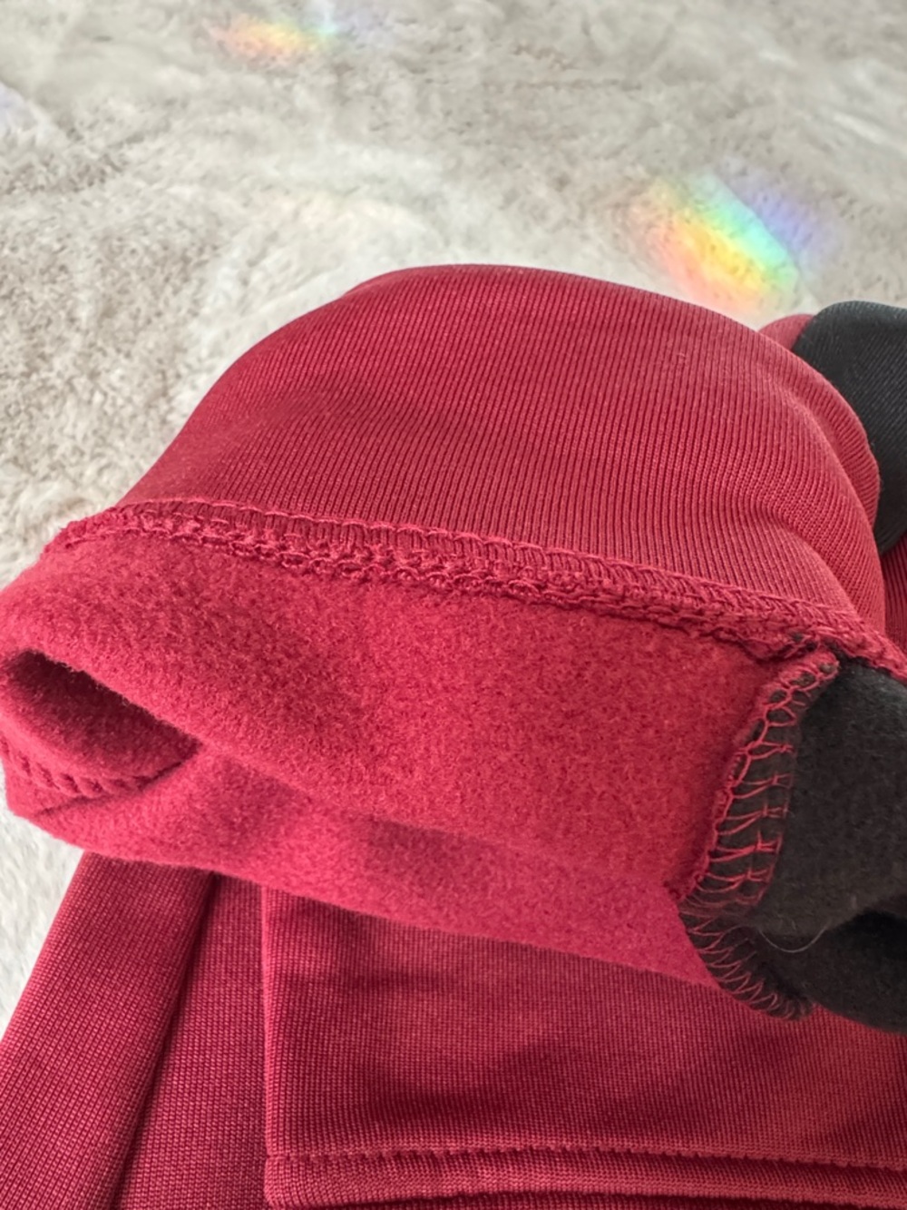 Calvin Klein Kids Maroon Joggers with Black Side Panels - Picture 6 of 6